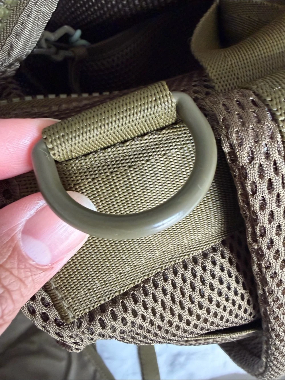 Dagne Dover (Indi) Large Size Olive Green Mesh Baby Backpack